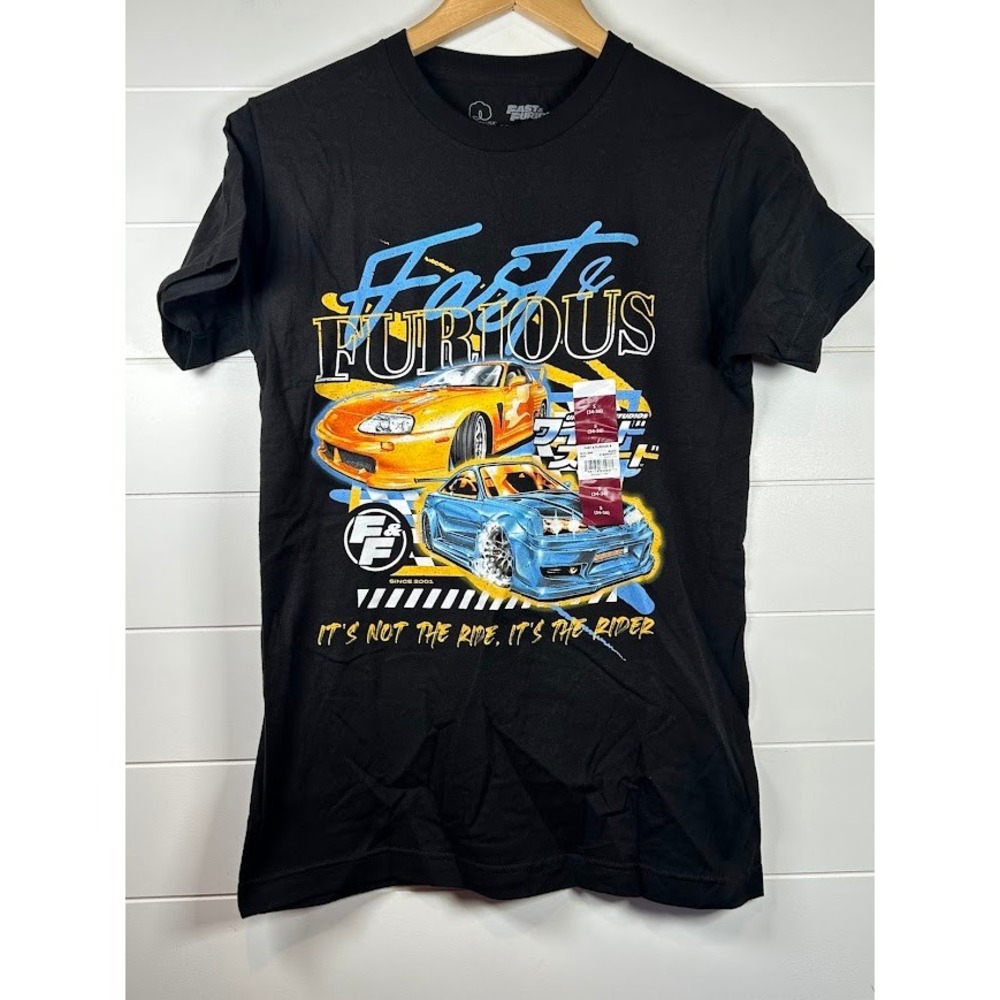 Fast and Furious Graphic T Shirt Cars‎ Movie Tee Mens Small Black